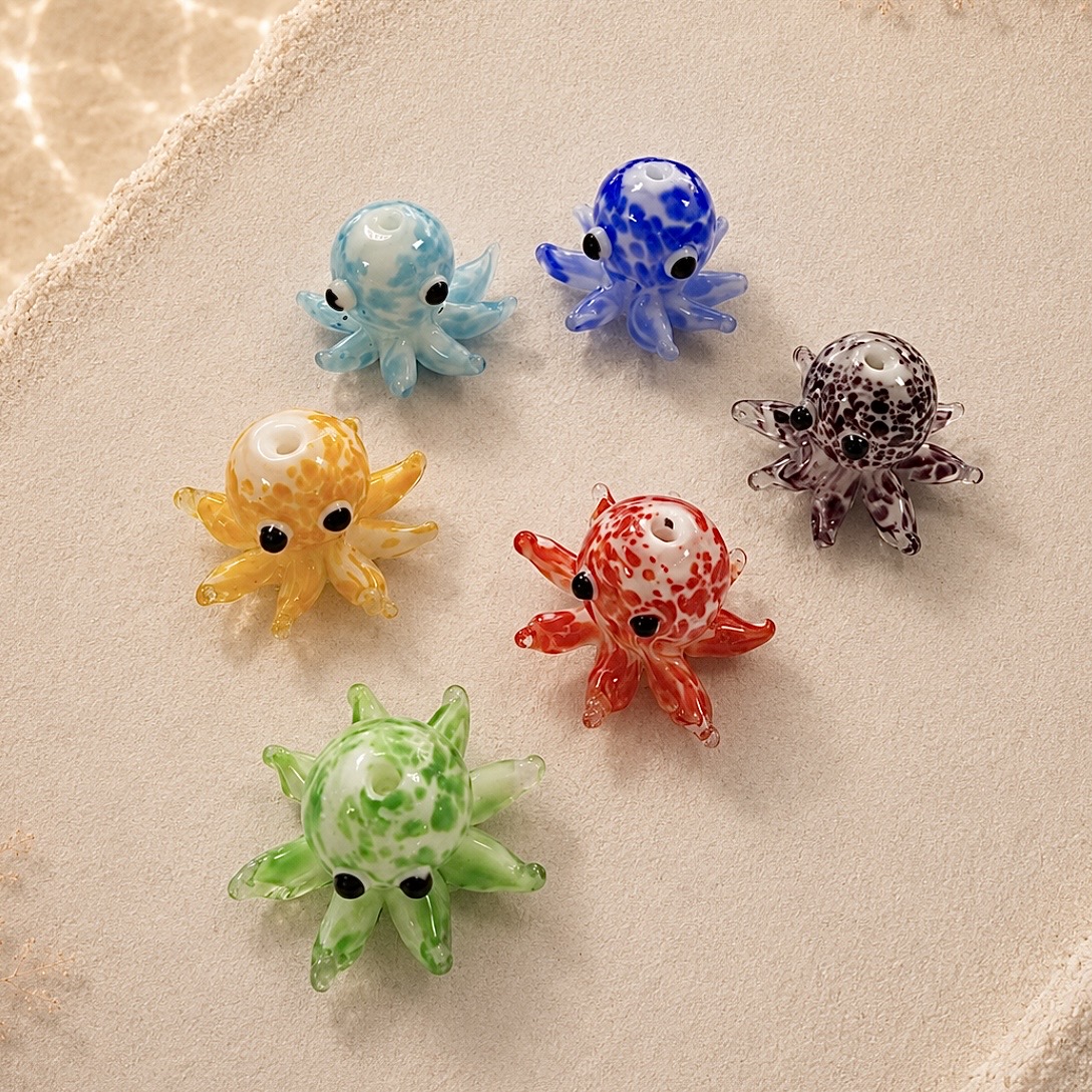 colgante cristal de murano pulpo 22x16mm portada