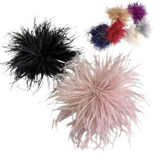 FLOR DE PLUMAS DE AVESTRUZ PARA TOCADOS
