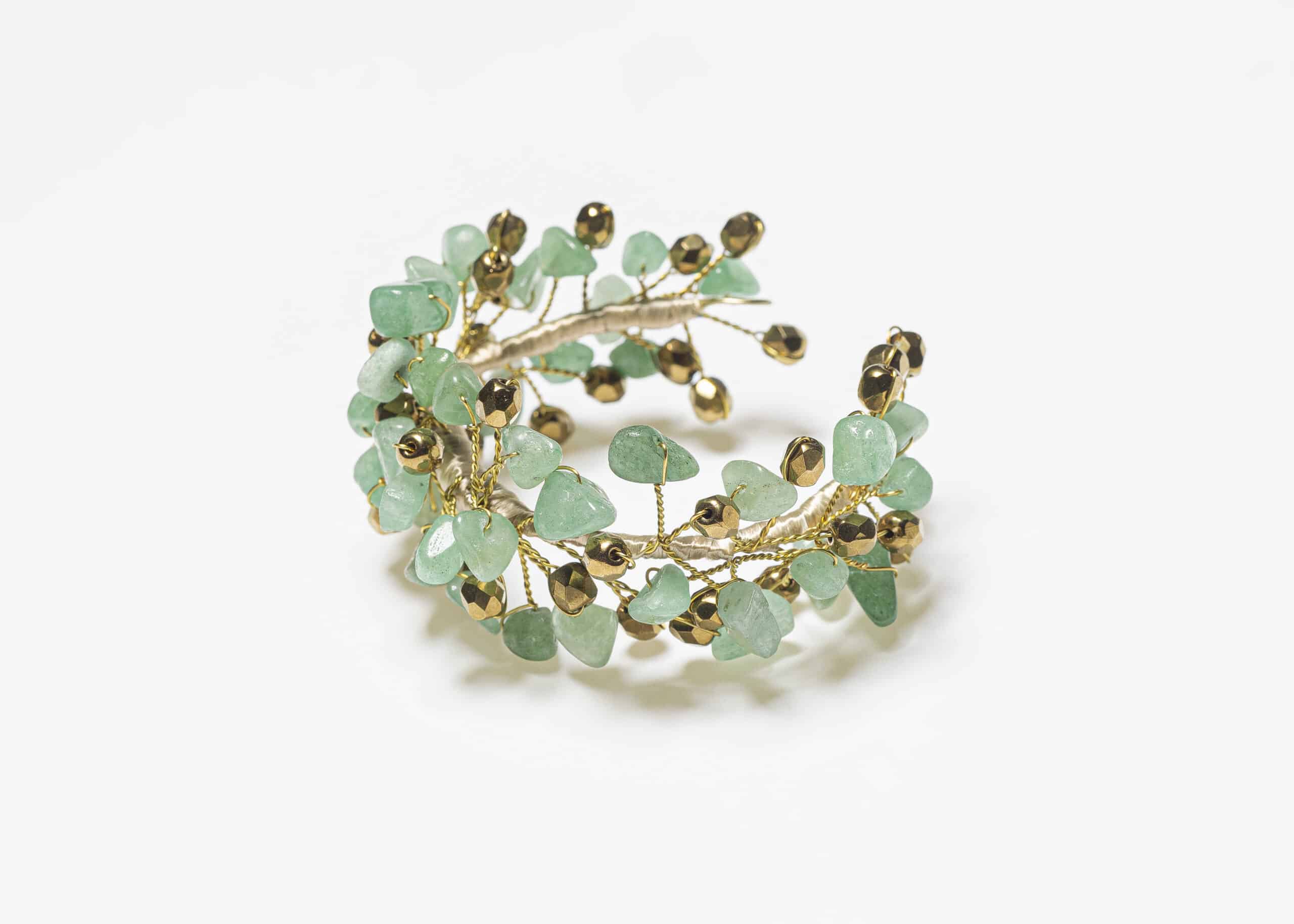 MANCHETTE DE MARIÉE LORETO VERTE
