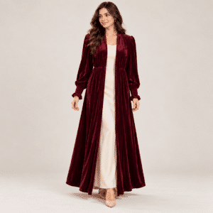 abrigo kaftan terciopelo de fiesta portada