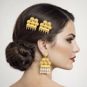 pendientes alamares blancos