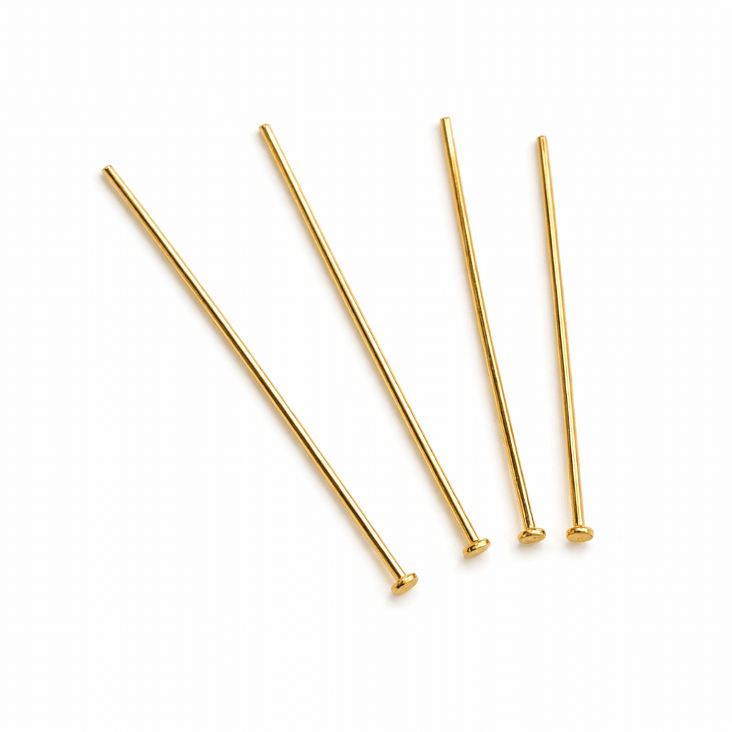 GOLD STAINLESS STEEL PIN WITH STOPPER