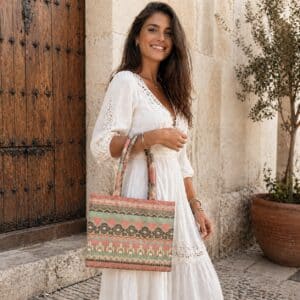 BOLSO SHOPPER DE TELA ESTAMPADOS ÉTNICOS PORTADA