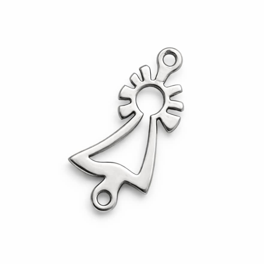 INTERCALAIRE VIERGE DU ROCÍO EN ACIER INOXYDABLE DE 26 X 19 MM