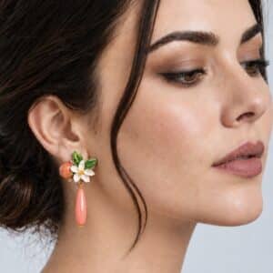 pendientes azahar con lágrima coral portada