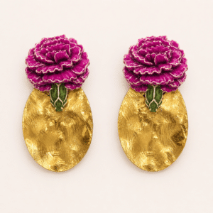 pendientes de clavel esmaltado gadir de estudioi