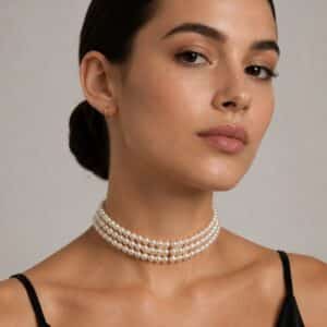 CHOKER DE PERLAS TRES VUELTAS PORTADA
