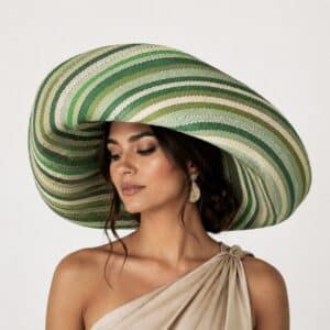 pamela de rafia rayas multicolor tonos para bodas verdes
