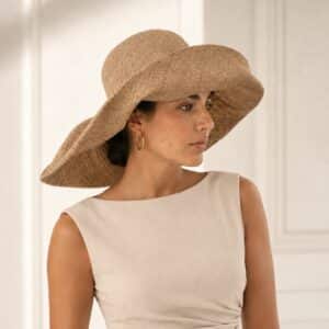 pamela de rafia natural tostado portada