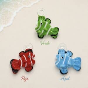 PENDENTIF POISSON EN VERRE DE MURANO 30X26 MM