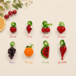 PENDENTIF EN VERRE DE MURANO EN FORME DE FRUIT