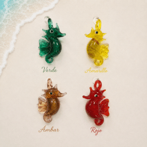 PENDENTIF HIPPOCAMPE EN VERRE DE MURANO