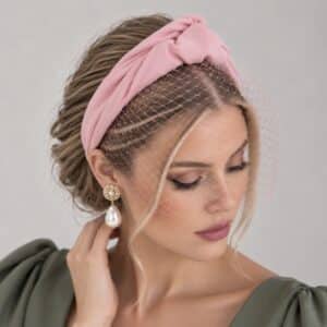 diadema callie con redecilla rosa portada