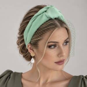 diadema callie verde agua con redecilla portada